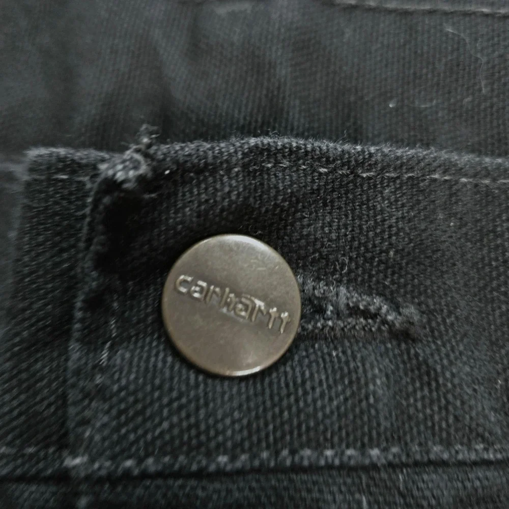 Carhartt Pants Mens 44x29 Black Carpenter Canvas Workwear Pockets Big Tall